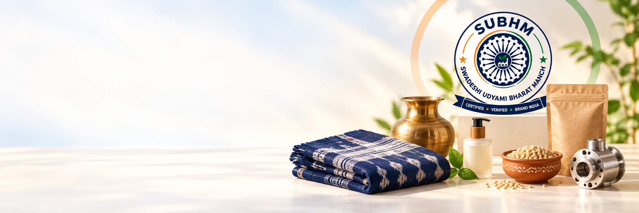 Swadeshi textiles, food, craft and industrial products with SUBHM identity